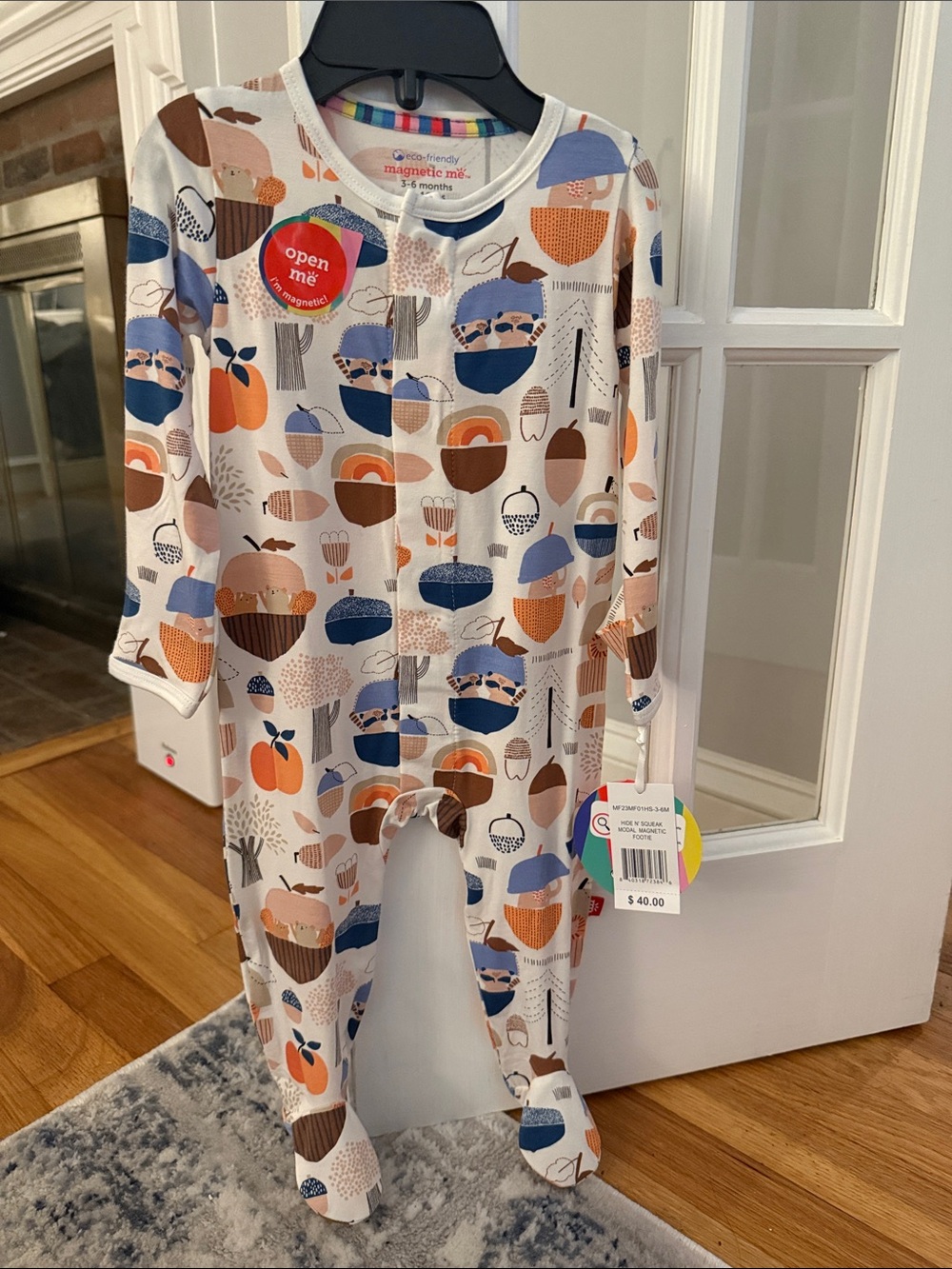 Magnetic Me Organic Cotton Footed One-Piece in Multi Harvest Print